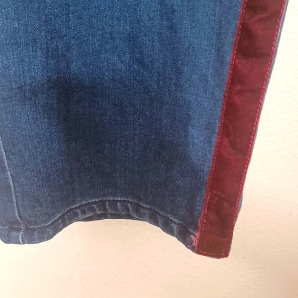 Charter Club Womens Plus Size 24W Blue   Red Velvet Trim Cambridge Slim Pants - Picture 9 of 12